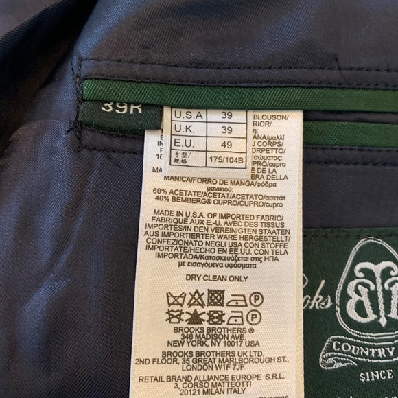 Vintage Brooks Brothers Mens Navy Blue Saxxon Madison Blazer-01 - Picture 5 of 9